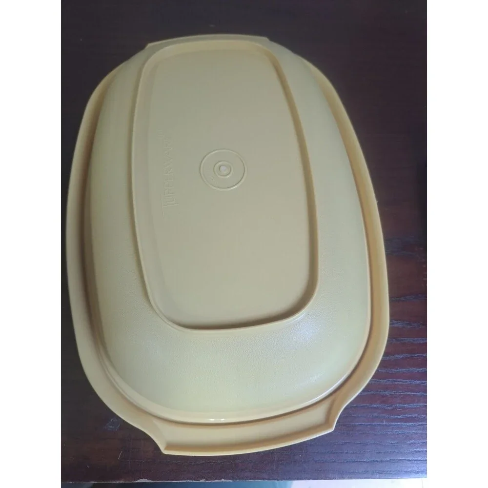Vtg 1970s Tupperware 3peice Vegetable/Rice Steamer Set Harvest Gold 1273-5